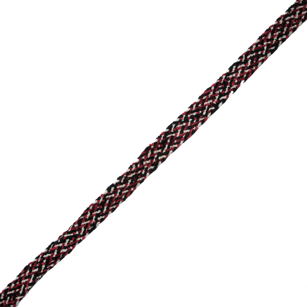 Red, Black and White Flat Chenille Trim – 0.75″ Red, Black and White Flat Chenille Trim – 0.75″