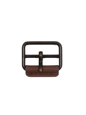 Old Gold Metal Buckle with Leather Edge – 1″ Old Gold Metal Buckle with Leather Edge – 1″