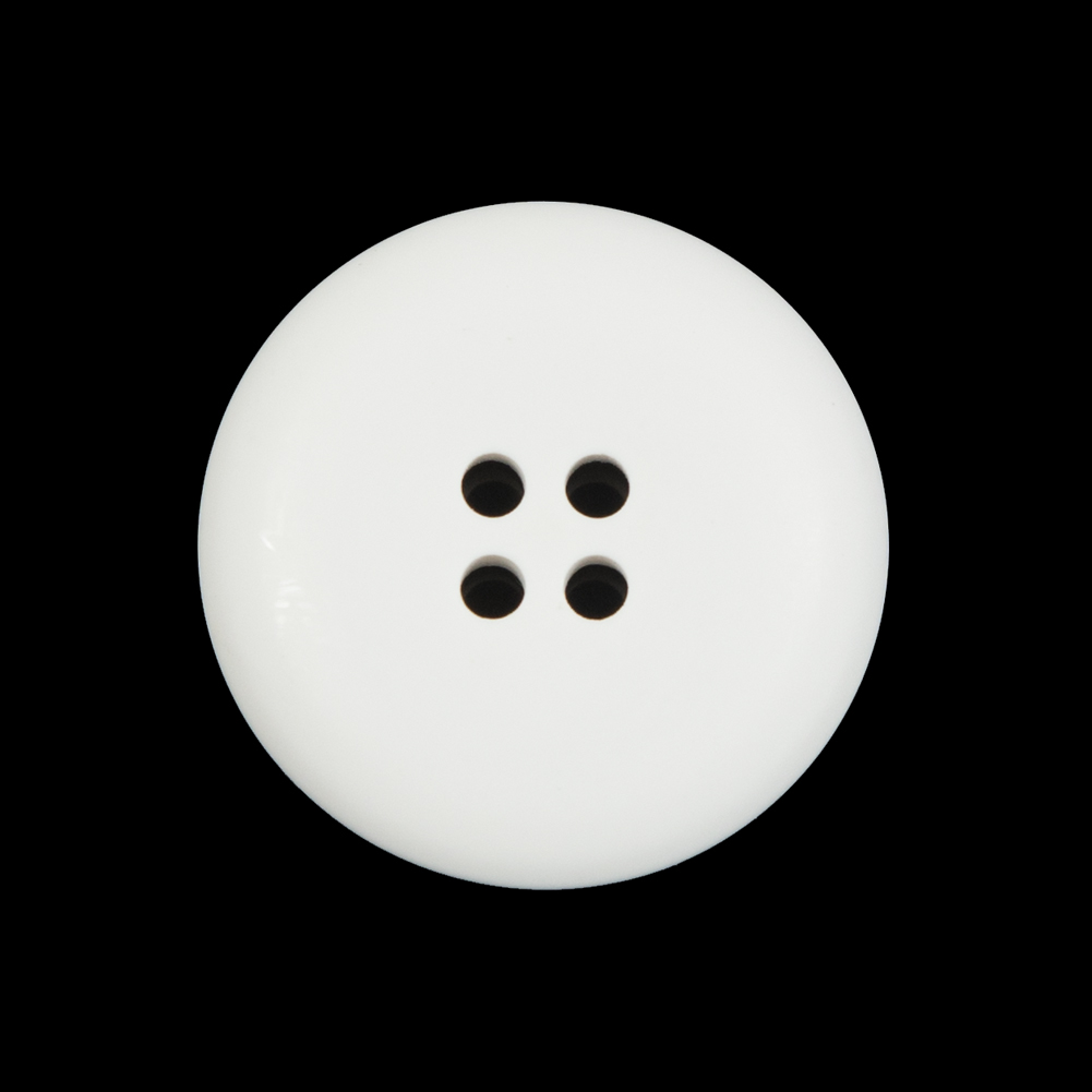 White 4-Hole Plastic Button – 40L/25.5mm White 4-Hole Plastic Button – 40L/25.5mm