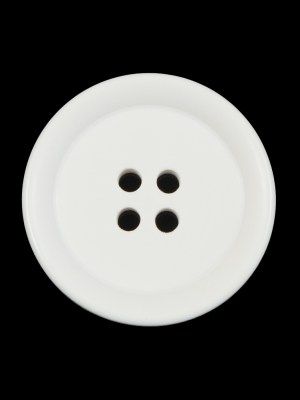 White 4-Hole Plastic Button – 40L/25.5mm White 4-Hole Plastic Button – 40L/25.5mm