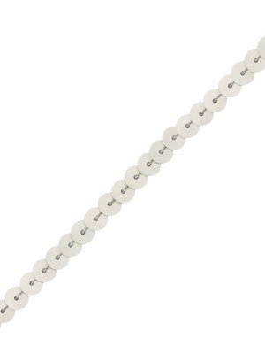 6mm Matte Silver Flat Sequins Trim 6mm Matte Silver Flat Sequins Trim