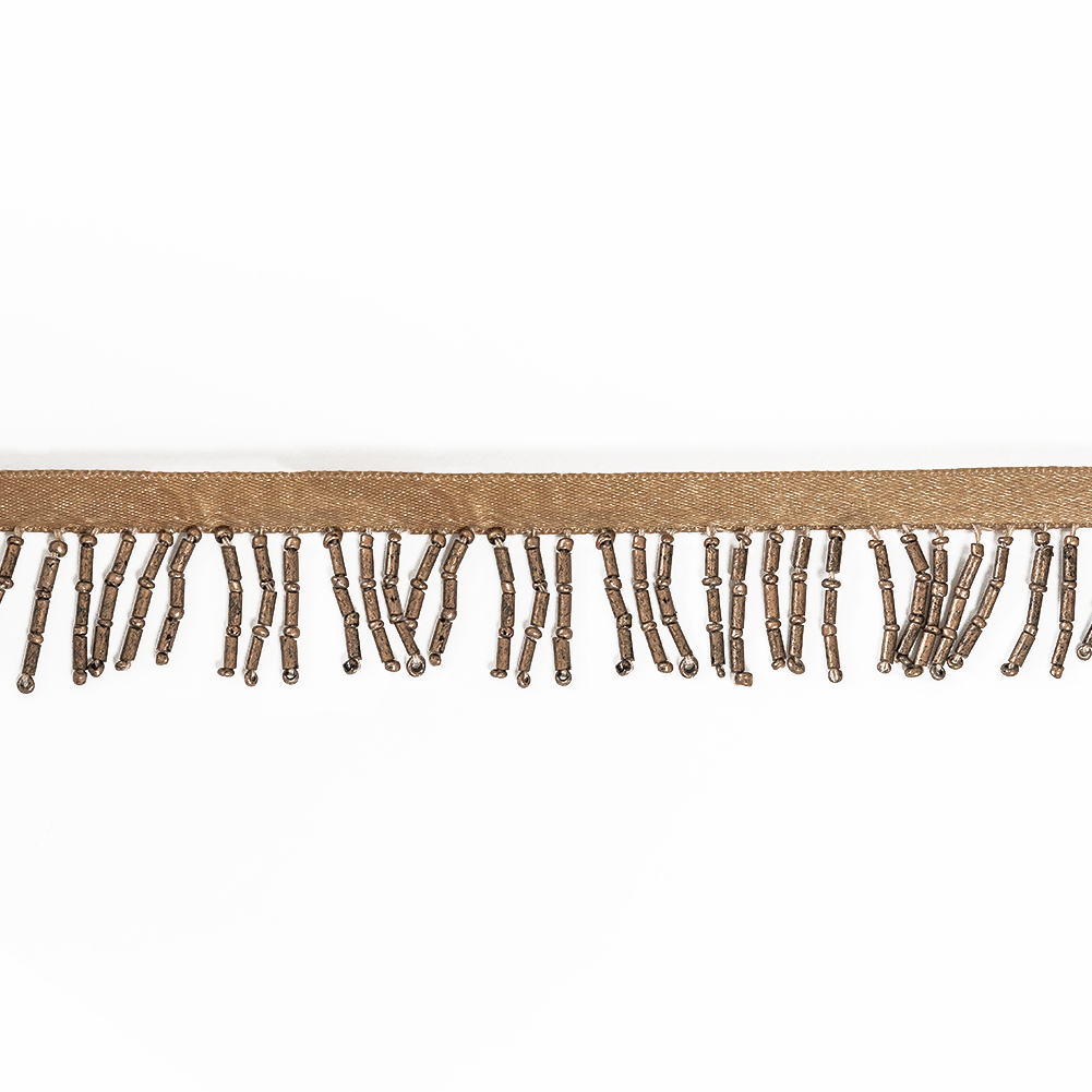 Honey Brown Beaded Fringe – 1.25″ Honey Brown Beaded Fringe – 1.25″