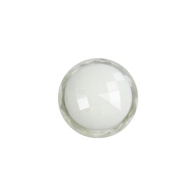 Italian White and Transparent Faceted Shank Back Button – 25L/16mm Italian White and Transparent Faceted Shank Back Button – 25L/16mm