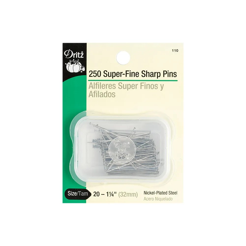 Dritz Super Fine Nickel Plated Steel Pins 250 Ct – 1-1/4″ Dritz Super Fine Nickel Plated Steel Pins 250 Ct – 1-1/4″