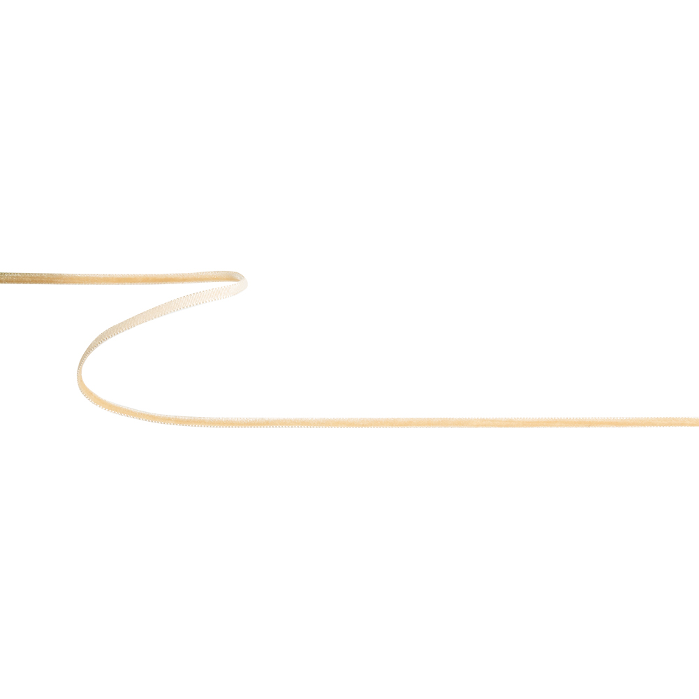 Toasty Beige Single Face Velvet Ribbon – 0.125″ Toasty Beige Single Face Velvet Ribbon – 0.125″