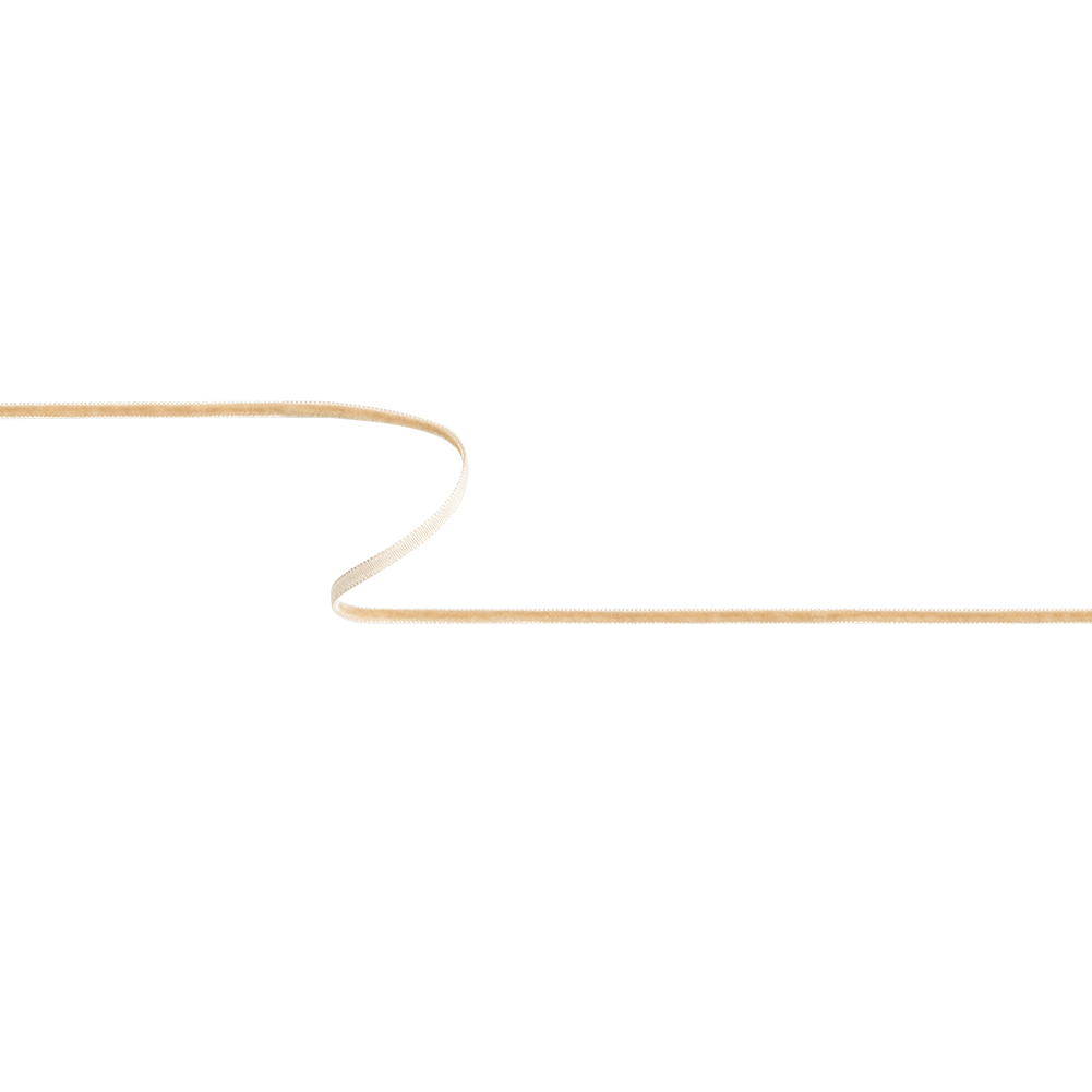 Roasted Almond Single Face Velvet Ribbon – 0.125″ Roasted Almond Single Face Velvet Ribbon – 0.125″