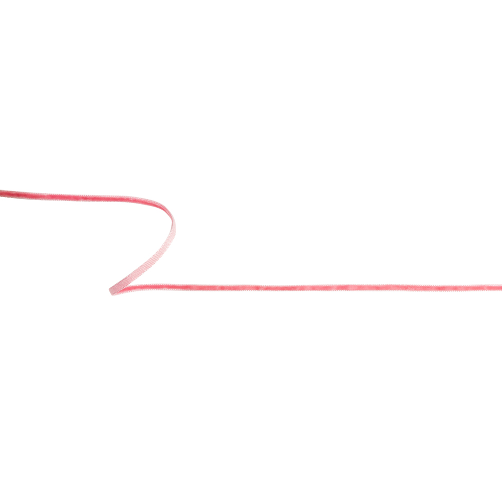 Bubblegum Pink Single Face Velvet Ribbon – 0.125″ Bubblegum Pink Single Face Velvet Ribbon – 0.125″