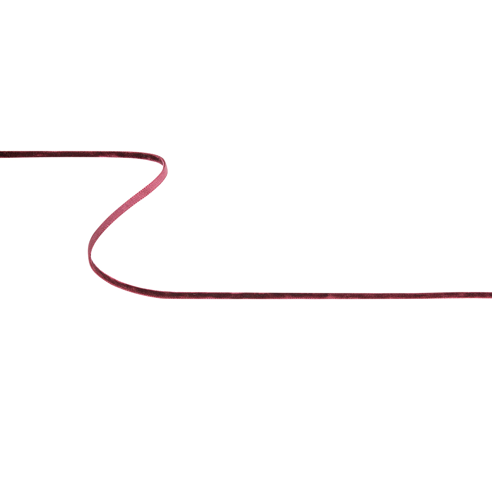 Deep Red-Violet Single Face Velvet Ribbon – 0.125″ Deep Red-Violet Single Face Velvet Ribbon – 0.125″
