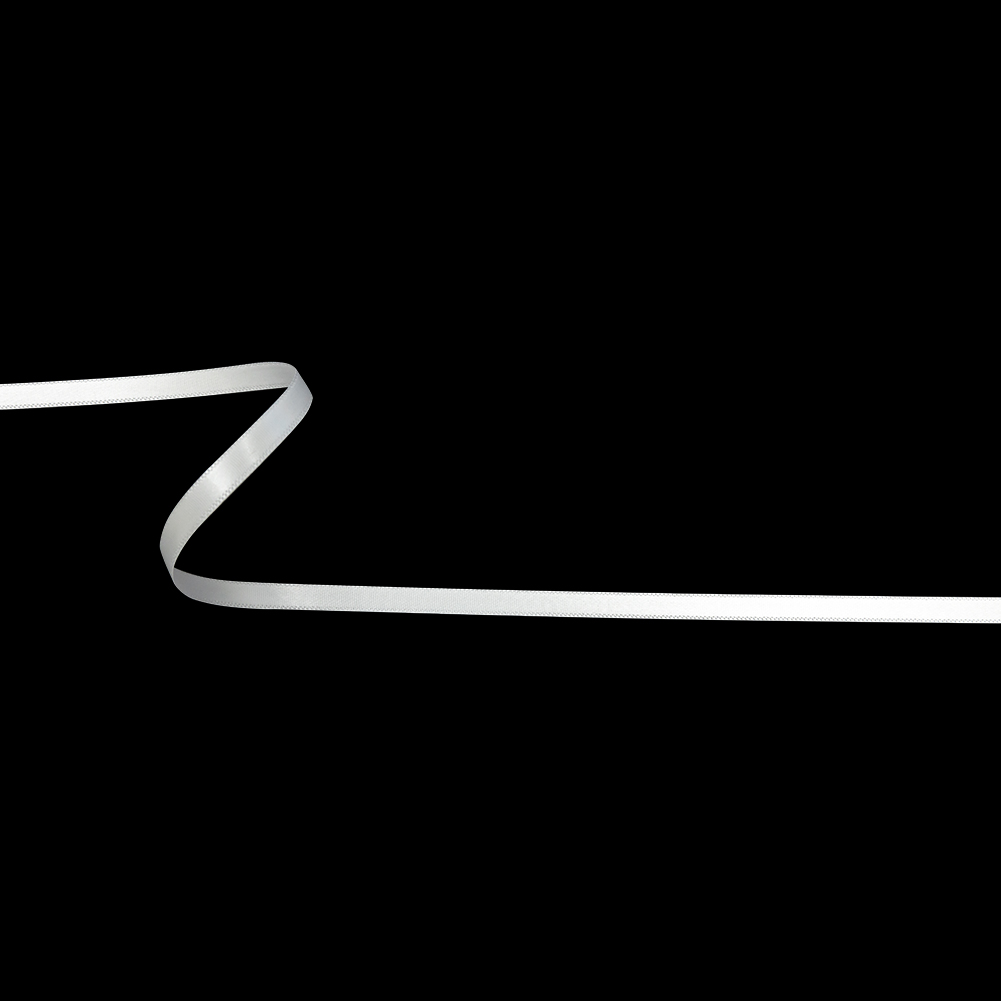 White Single Face Satin Ribbon – 0.25″ White Single Face Satin Ribbon – 0.25″