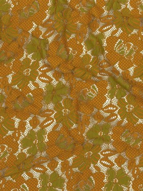 Re-Embroidered Lace – Mustard and Lime Two-Tone Floral Re-Embroidered Lace – Mustard and Lime Two-Tone Floral