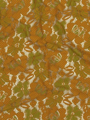 Re-Embroidered Lace – Mustard and Lime Two-Tone Floral Re-Embroidered Lace – Mustard and Lime Two-Tone Floral
