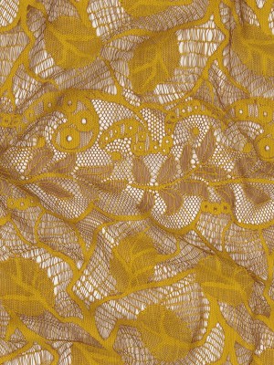 Lace Panel – Yellow and Brown Foliage Lace Panel – Yellow and Brown Foliage