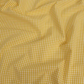 Organic Cotton Gingham 0.125″ – Yellow – Campinas Collection Organic Cotton Gingham 0.125″ – Yellow – Campinas Collection