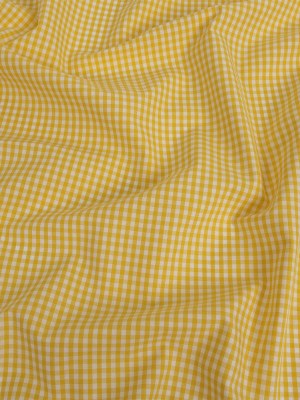 Organic Cotton Gingham 0.125″ – Yellow – Campinas Collection Organic Cotton Gingham 0.125″ – Yellow – Campinas Collection