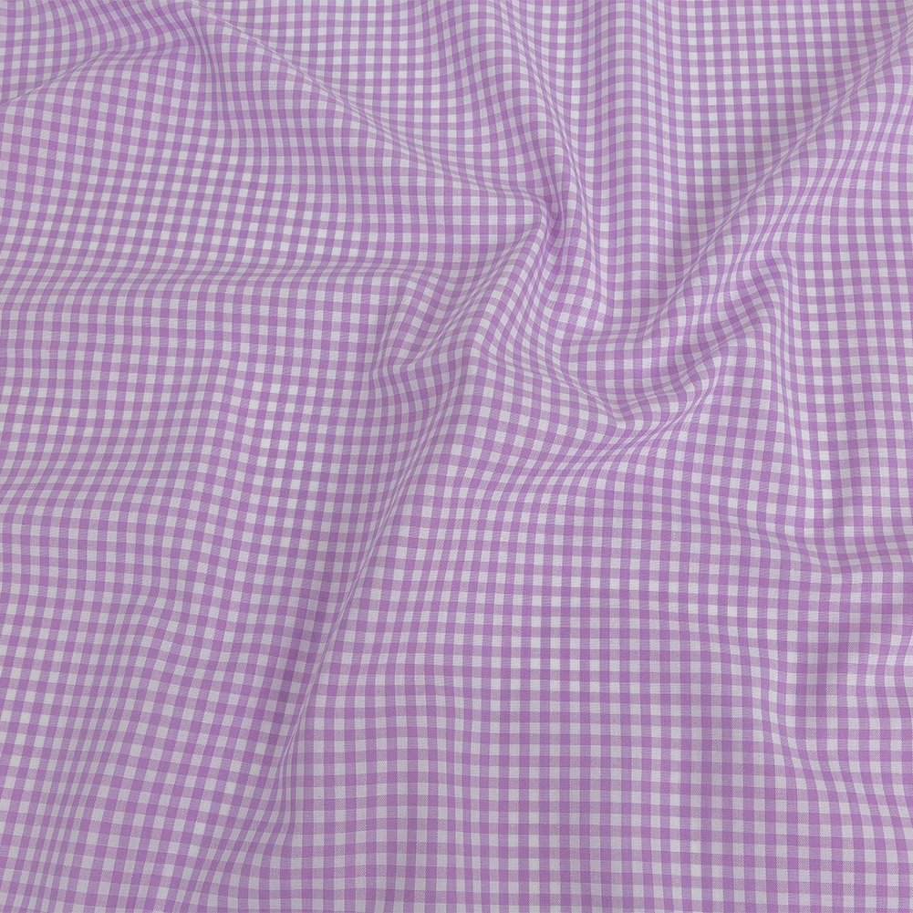 Organic Cotton Gingham 0.125″ – Lavender – Campinas Collection Organic Cotton Gingham 0.125″ – Lavender – Campinas Collection