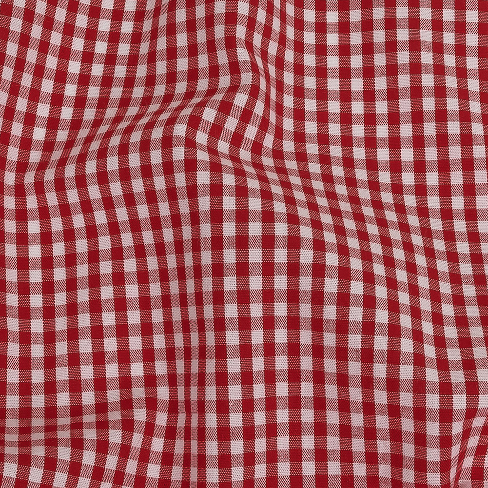 Organic Cotton Gingham 0.125" - Red - Campinas Collection