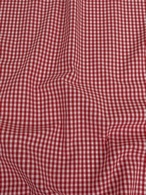 Organic Cotton Gingham 0.125″ – Red – Campinas Collection Organic Cotton Gingham 0.125″ – Red – Campinas Collection