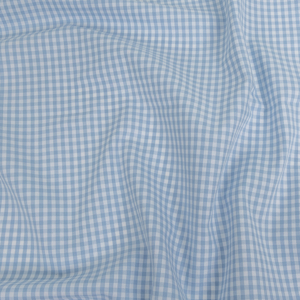 Organic Cotton Gingham 0.125″ – Light Blue – Campinas Collection Organic Cotton Gingham 0.125″ – Light Blue – Campinas Collection