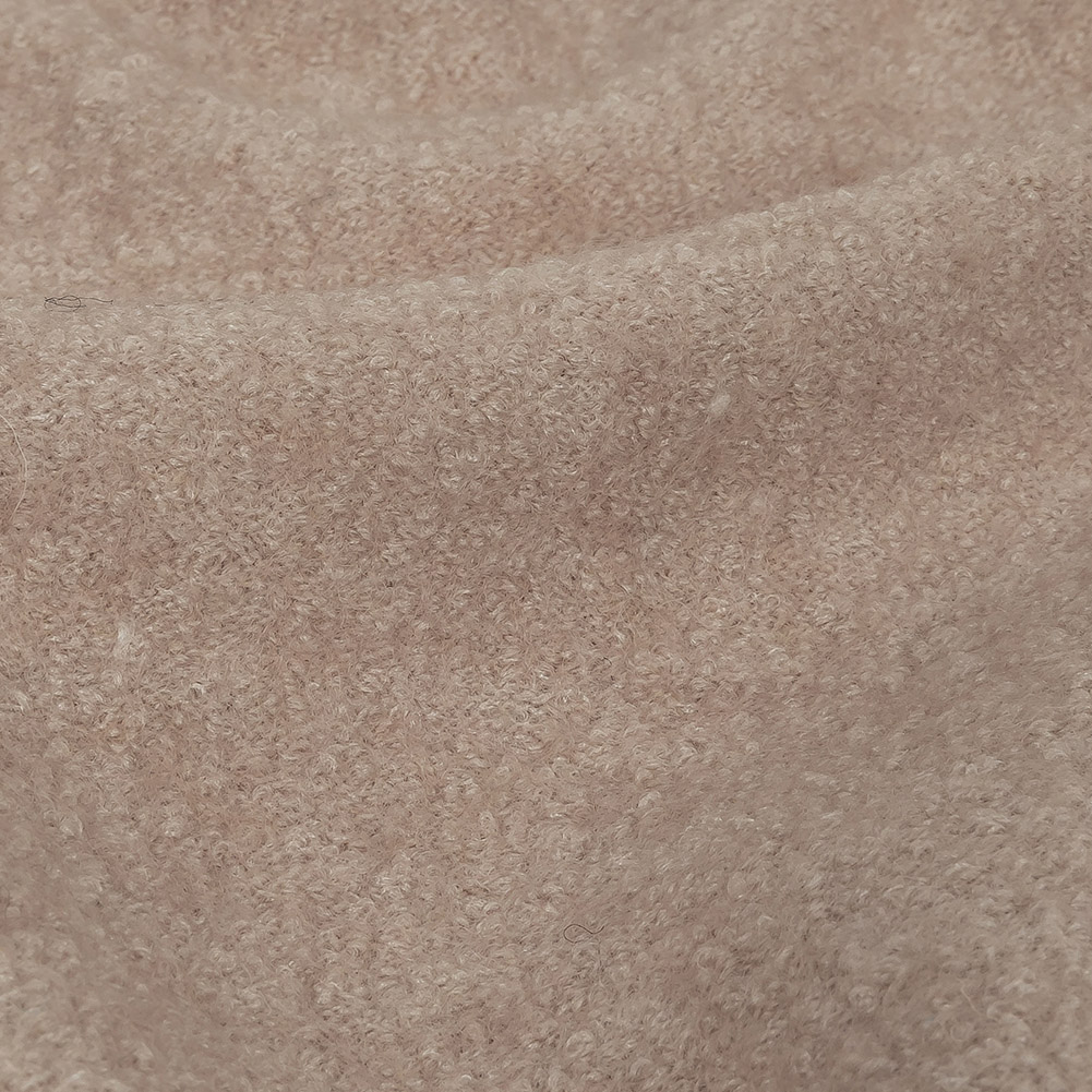 Boiled Wool Coating Fabric - Shell and Ivory Marbled - Ketil Collection