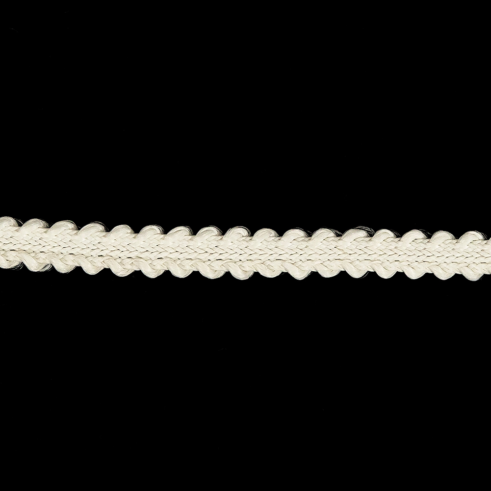 Ivory Wavy Edged Braided Ribbon - 0.2"