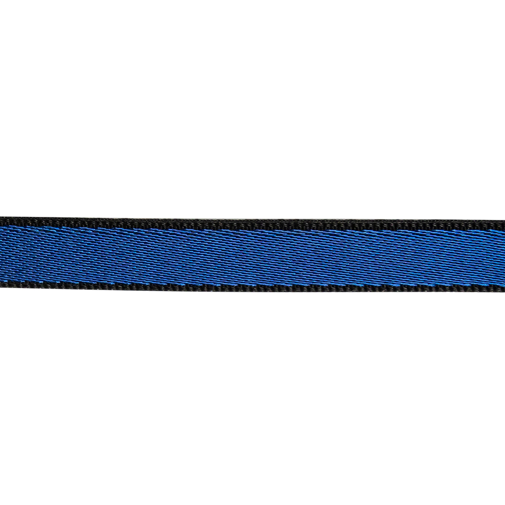 Sapphire and Black Reversible Satin Ribbon - 0.4"