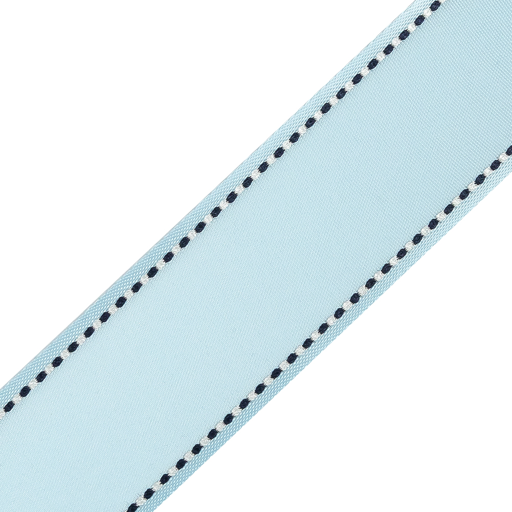 Blue Side-Stitched Ribbon - 1.1"