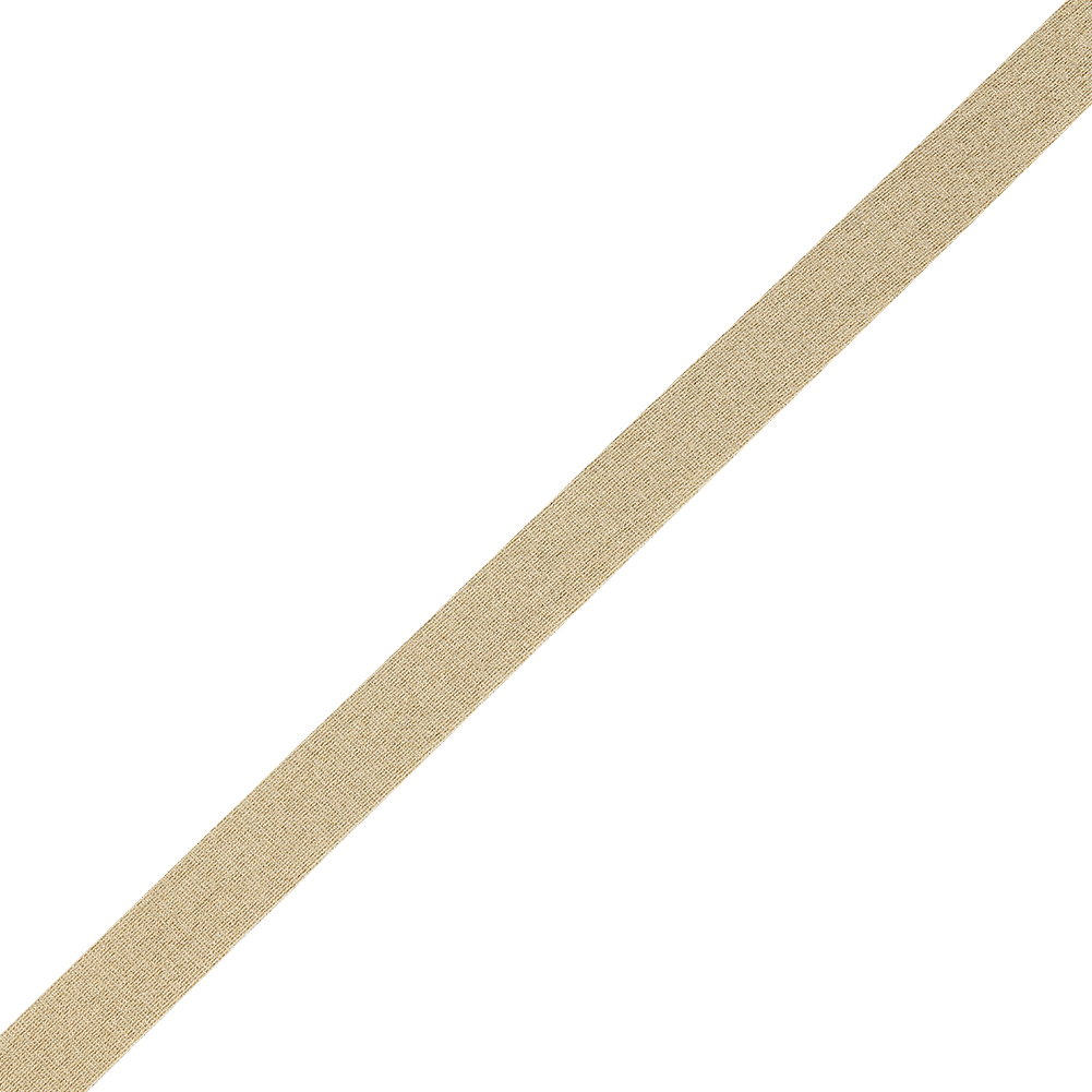 Beige and Glitteratti Metallic Stretch Lurex and Nylon Raw Edged Trim – 0.875″ Beige and Glitteratti Metallic Stretch Lurex and Nylon Raw Edged Trim – 0.875″