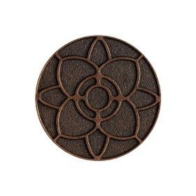 Italian Copper Floral Metal Shank Back Button – 40L/25.5mm Italian Copper Floral Metal Shank Back Button – 40L/25.5mm