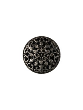 Gunmental Floral Cast Metal Shank Back Button – 20L/12.5mm Gunmental Floral Cast Metal Shank Back Button – 20L/12.5mm