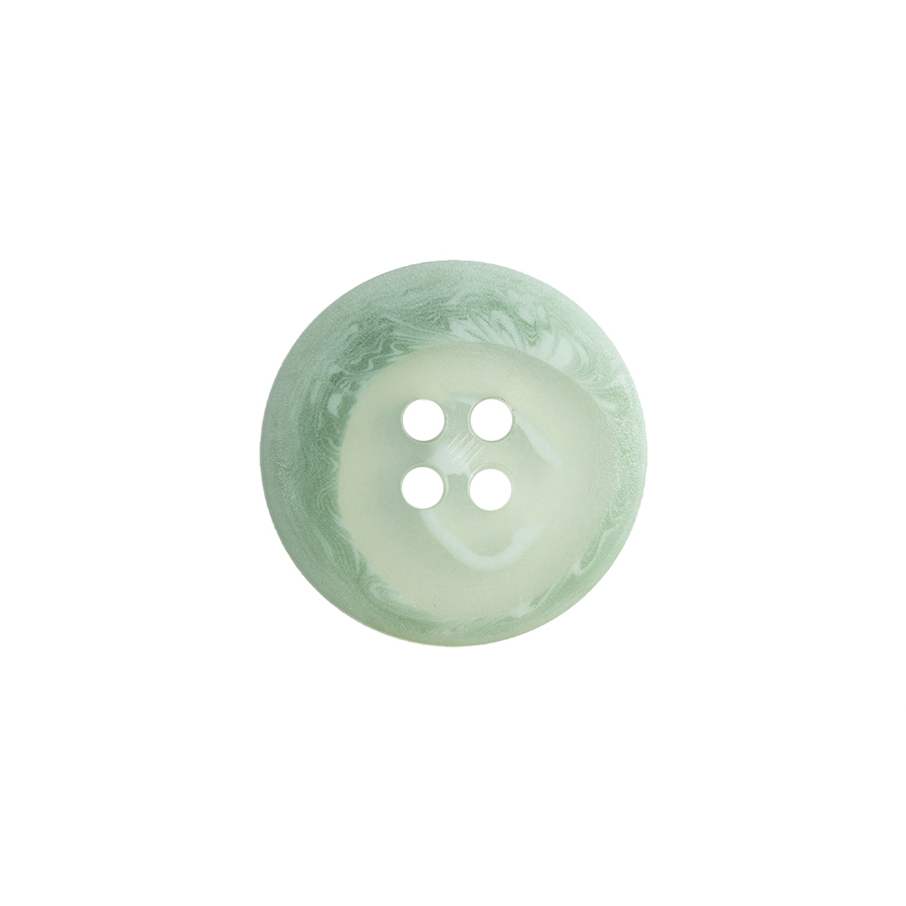 Transparent and Peridot Swirl 4-Hole Low Convex Button – 28L/18mm Transparent and Peridot Swirl 4-Hole Low Convex Button – 28L/18mm
