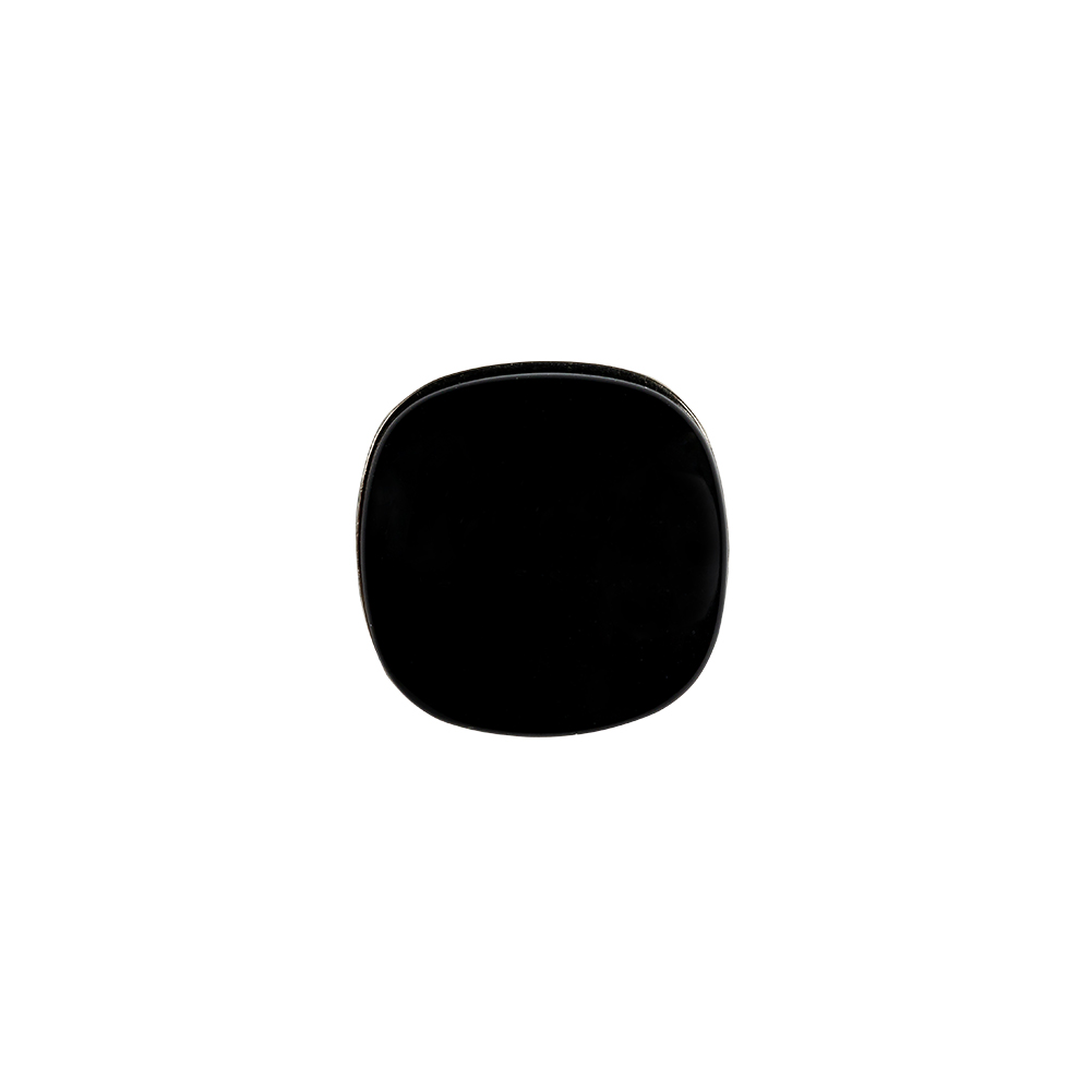 Black and Silver 2-Piece Dome-Shaped Rounded Square Shank Back Button – 24L/15mm Black and Silver 2-Piece Dome-Shaped Rounded Square Shank Back Button – 24L/15mm