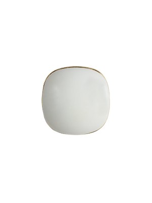 White and Gold 2-Piece Dome-Shaped Rounded Square Shank Back Button – 24L/15mm White and Gold 2-Piece Dome-Shaped Rounded Square Shank Back Button – 24L/15mm