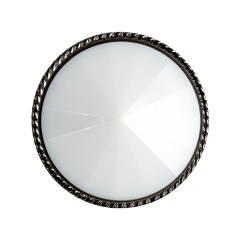 White and Gunmetal 2-Piece Cone-Shaped Shank Back Button – 45L/29mm White and Gunmetal 2-Piece Cone-Shaped Shank Back Button – 45L/29mm