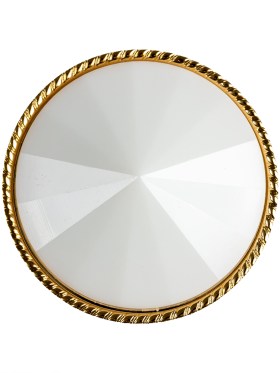 White and Gold 2-Piece Cone-Shaped Shank Back Button – 45L/29mm White and Gold 2-Piece Cone-Shaped Shank Back Button – 45L/29mm