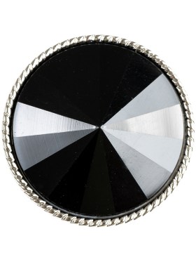 Black and Silver 2-Piece Cone-Shaped Shank Back Button – 45L/29mm Black and Silver 2-Piece Cone-Shaped Shank Back Button – 45L/29mm