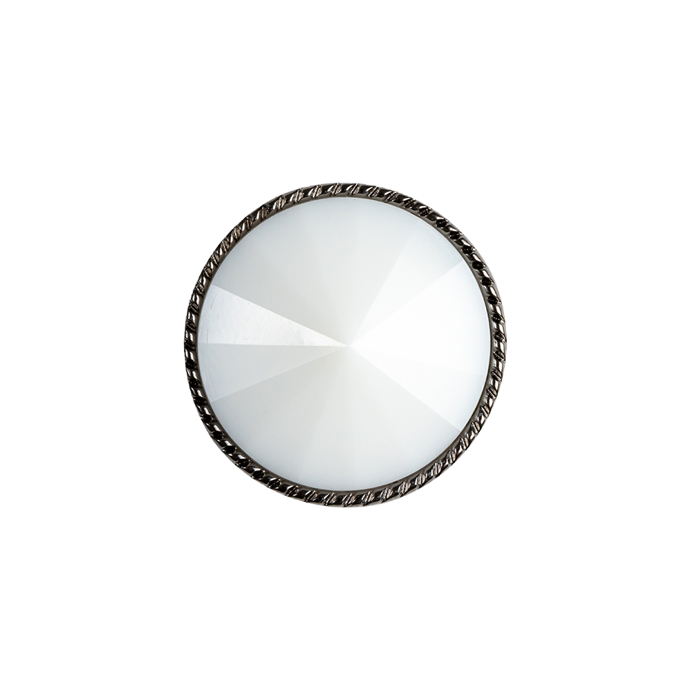 White and Gunmetal 2-Piece Cone-Shaped Shank Back Button – 32L/20mm White and Gunmetal 2-Piece Cone-Shaped Shank Back Button – 32L/20mm