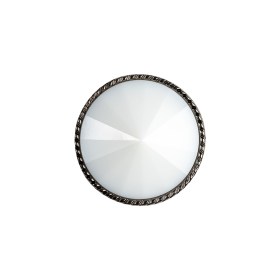 White and Gunmetal 2-Piece Cone-Shaped Shank Back Button – 32L/20mm White and Gunmetal 2-Piece Cone-Shaped Shank Back Button – 32L/20mm