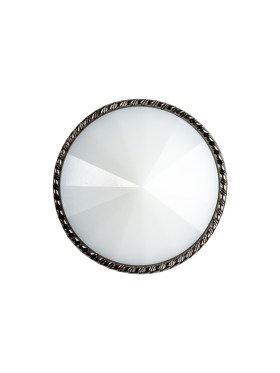 White and Gunmetal 2-Piece Cone-Shaped Shank Back Button – 32L/20mm White and Gunmetal 2-Piece Cone-Shaped Shank Back Button – 32L/20mm