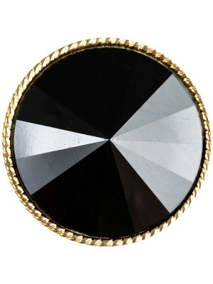 Black and Gold 2-Piece Cone-Shaped Shank Back Button – 45L/29mm Black and Gold 2-Piece Cone-Shaped Shank Back Button – 45L/29mm