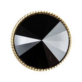 Black and Gold 2-Piece Cone-Shaped Shank Back Button – 45L/29mm Black and Gold 2-Piece Cone-Shaped Shank Back Button – 45L/29mm