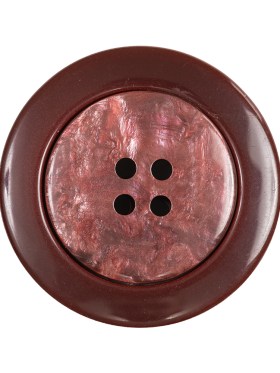 Russet Iridescent Marbled 4-Hole Set-in Button with Burgundy Rim – 55L/35mm Russet Iridescent Marbled 4-Hole Set-in Button with Burgundy Rim – 55L/35mm