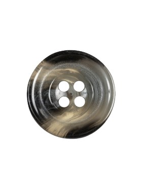Charcoal and Dove Gray Translucent Swirl 4-Hole Shallow Plate Button – 32L/20mm Charcoal and Dove Gray Translucent Swirl 4-Hole Shallow Plate Button – 32L/20mm