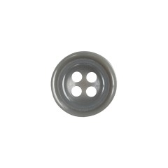 Matte Frost Gray 4-Hole Shallow Plate Plastic Button – 24L/15mm Matte Frost Gray 4-Hole Shallow Plate Plastic Button – 24L/15mm