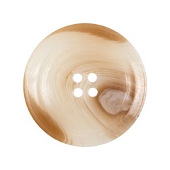Milky White and Rawhide Translucent Swirl 4-Hole Plastic Saucer Button – 44L/28mm Milky White and Rawhide Translucent Swirl 4-Hole Plastic Saucer Button – 44L/28mm