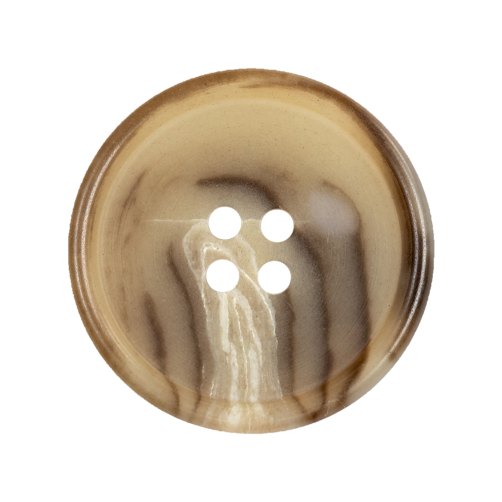 Caribou, Incense and White Abstract 4-Hole Tire Rimmed Plastic Button – 44L/28mm Caribou, Incense and White Abstract 4-Hole Tire Rimmed Plastic Button – 44L/28mm