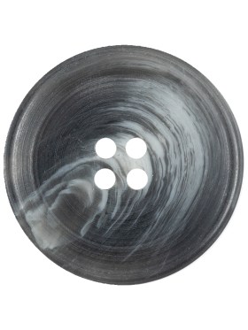 Gray and Silver Cloud Swirled 4-Hole Shallow Plate Plastic Button – 44L/28mm Gray and Silver Cloud Swirled 4-Hole Shallow Plate Plastic Button – 44L/28mm
