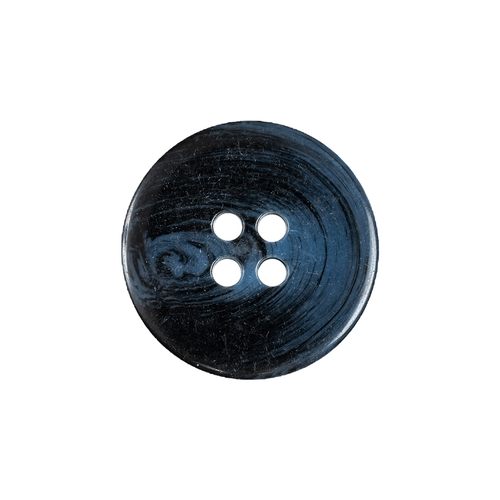Deep Navy and Blue Swirled 4-Hole Narrow Rimmed Plastic Button – 33L/21mm Deep Navy and Blue Swirled 4-Hole Narrow Rimmed Plastic Button – 33L/21mm