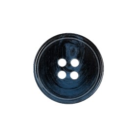 Deep Navy and Blue Swirled 4-Hole Narrow Rimmed Plastic Button – 33L/21mm Deep Navy and Blue Swirled 4-Hole Narrow Rimmed Plastic Button – 33L/21mm