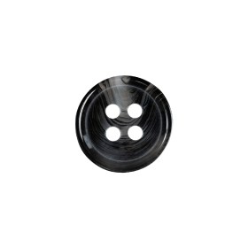 Inkblot, Silver Cloud and Translucent 4-Hole Tire Rimmed Plastic Button – 24L/15mm Inkblot, Silver Cloud and Translucent 4-Hole Tire Rimmed Plastic Button – 24L/15mm