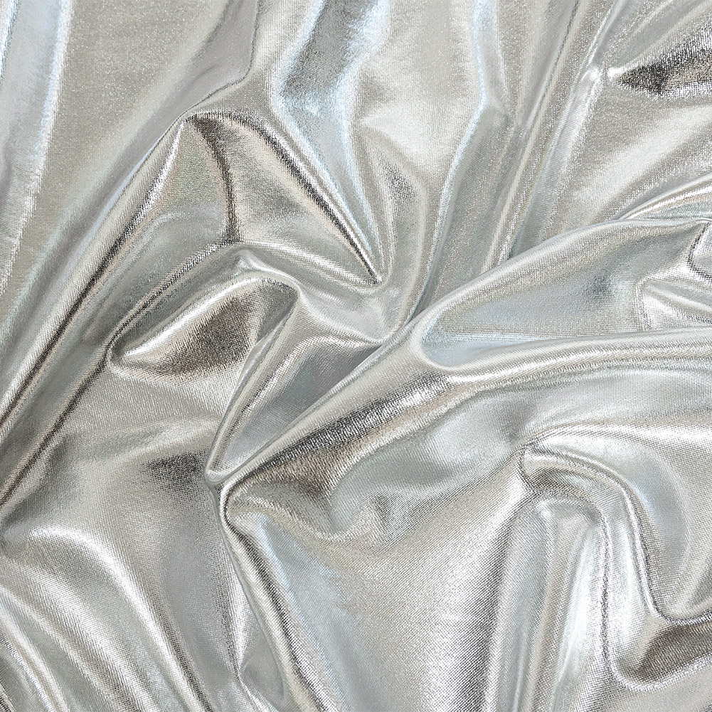 All-Over Foil Faux Leather Spandex – Silver – Curitiba Collection All-Over Foil Faux Leather Spandex – Silver – Curitiba Collection